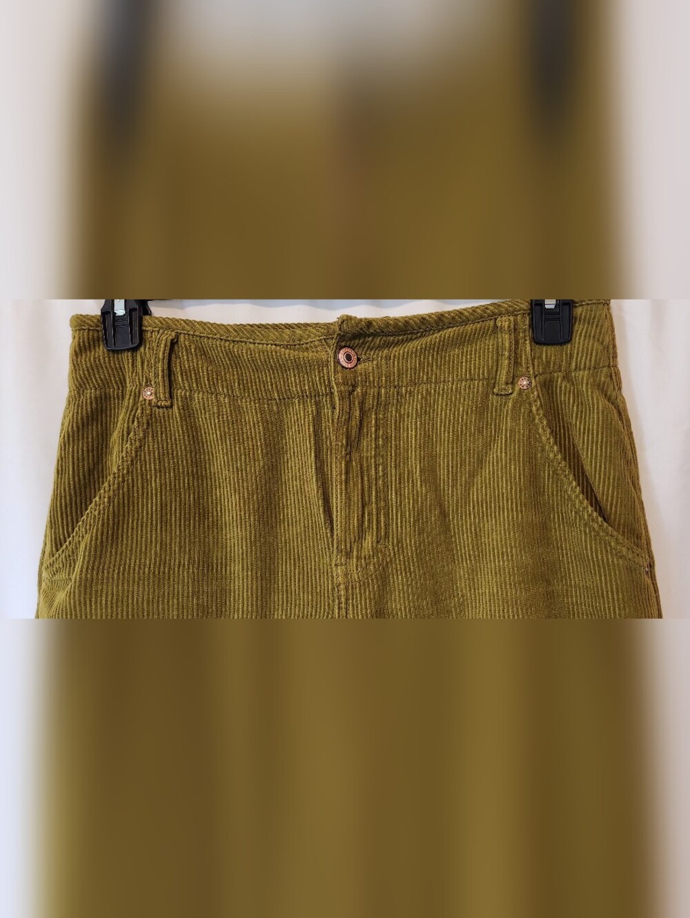 We The Free The Harlow Mid Rise Wide Leg Corduroy Pants in Olive Size 28 - Picture 4 of 10
